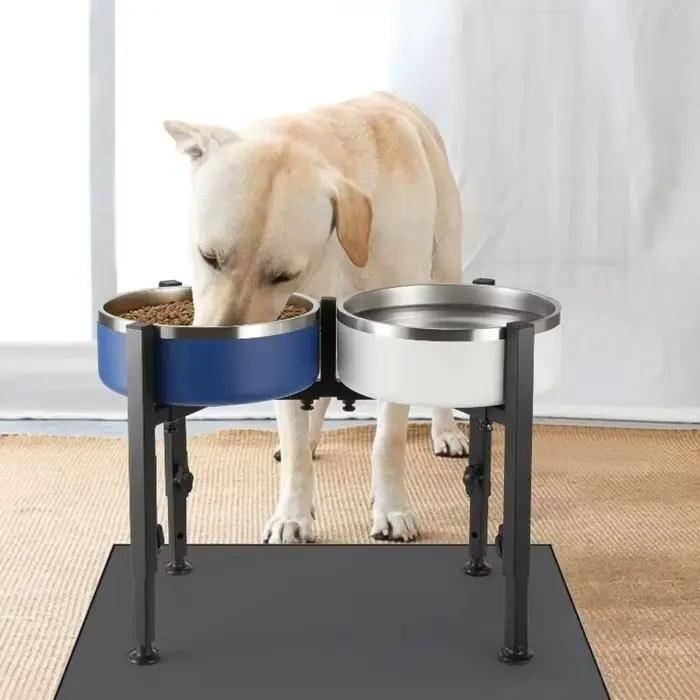 Support de gamelle pour chien en fer forgé