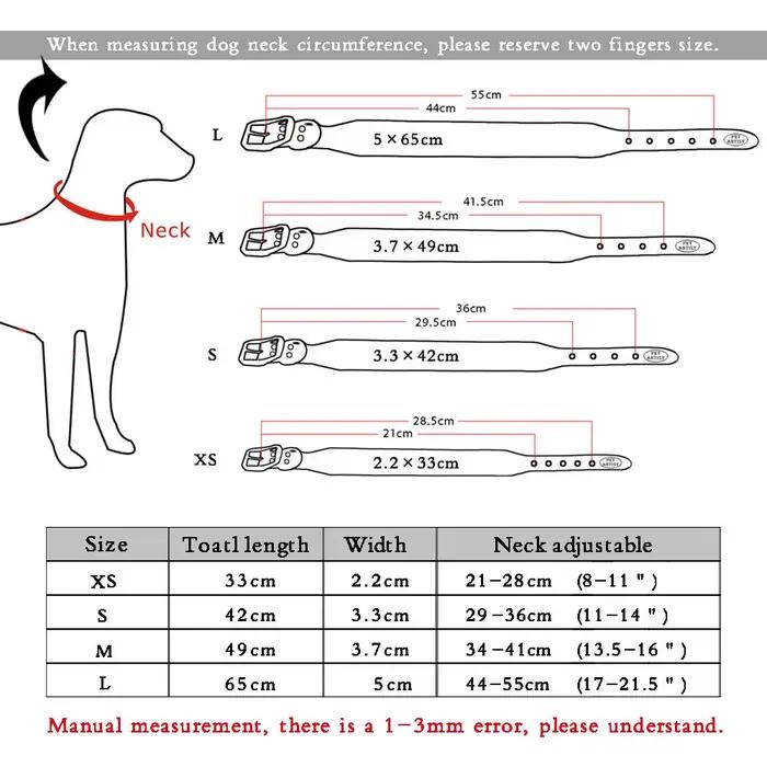 Collier de chien en cuir véritable pour grands chiens