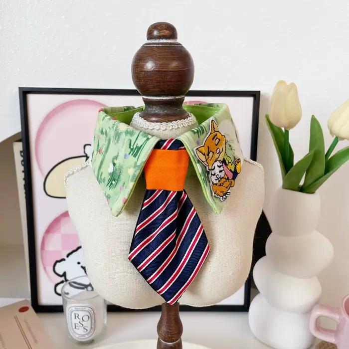 Adorable Collier Nœud Papillon pour Animaux de Compagnie, Costume de Chien Shérif, Collier Ajustable pour Chiot et Chat, Accessoire Photo pour Petits Chiens et Chats