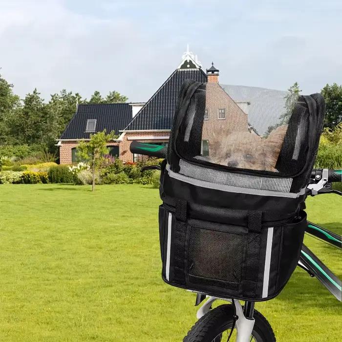 Panier de vélo pour chiot, chat ou petit chien, porte-animaux pour guidon avec fenêtre, idéal pour les trajets quotidiens en ville et les activités de plein air