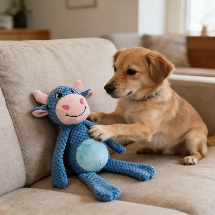 Jouet en peluche interactif durable pour chien