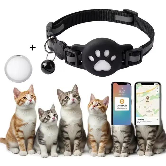 Ensemble de localisateurs GPS pour animaux de compagnie (chats et chiens), collier de suivi, accessoires pour animaux, compatible avec Apple Find My