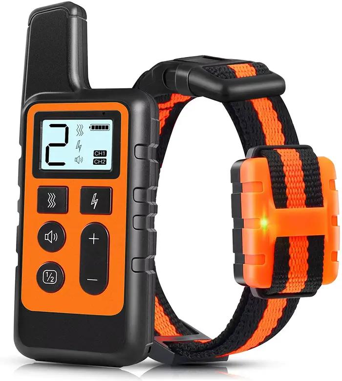 Collier de dressage pour chien colliers de choc rechargeables imperméables