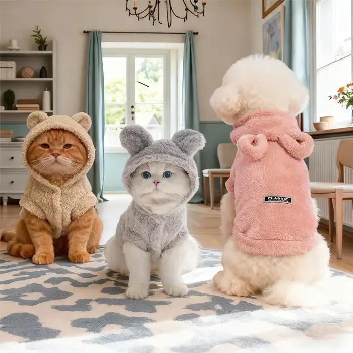 Manteau en polaire doux pour animaux de compagnie
