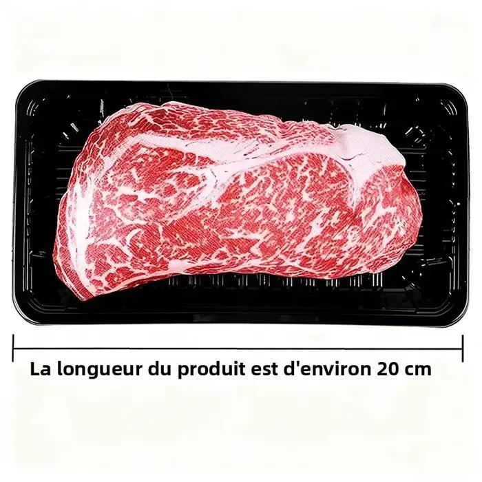 Jouet à mâcher pour chien en forme de steak