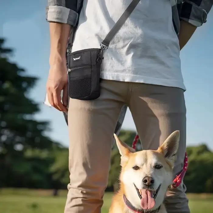 Sac de récompense pour chien, chiot, pour l'entraînement, les friandises, les aliments, la poche à nourriture, la pochette d'agilité, le sac à récompenses à porter à la taille.