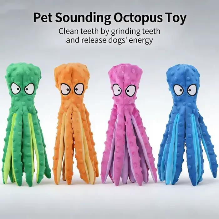 Nouveau jouet interactif pour chien en peluche en forme de pieuvre
