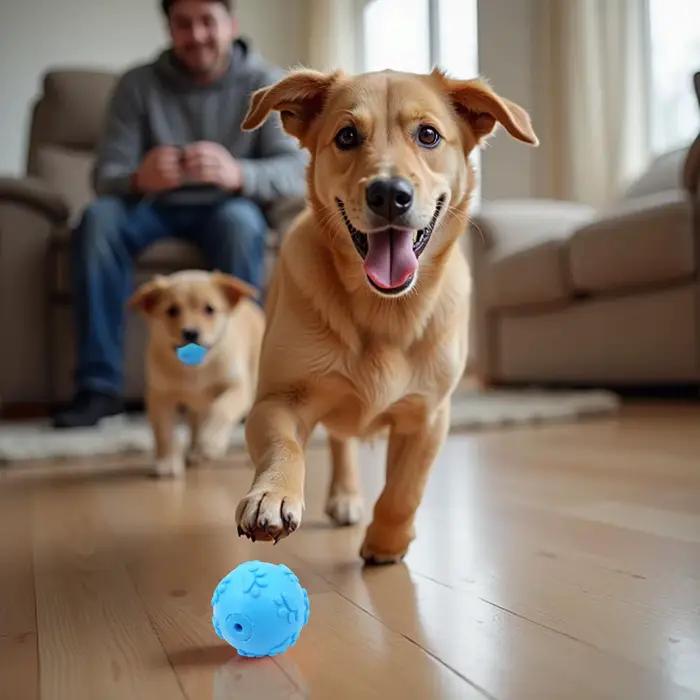 Balle à mâcher couineuse et rebondissante pour chiot