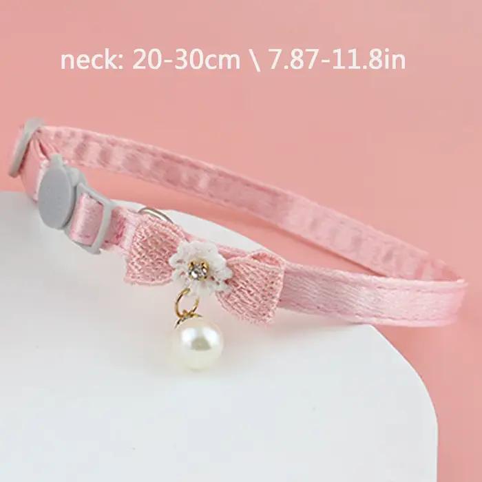 Collier en dentelle rose nickel é pour animal de compagnie