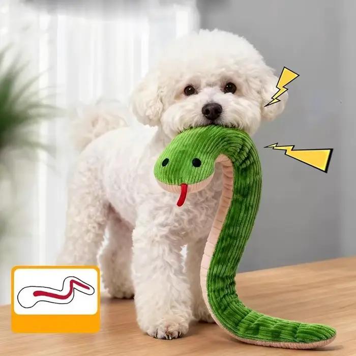 Jouet interactif pour chien de 16,5 pouces, jouet serpent, jouet à frapper pour chaton, jouet interactif pour animaux de compagnie pour chats d'intérieur, fournitures pour animaux de compagnie