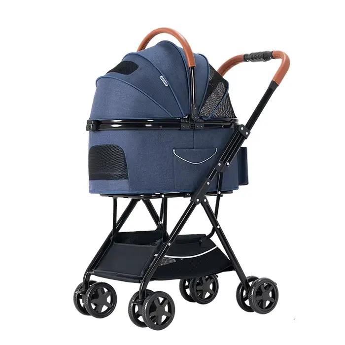 Poussette de luxe pour chat et chien