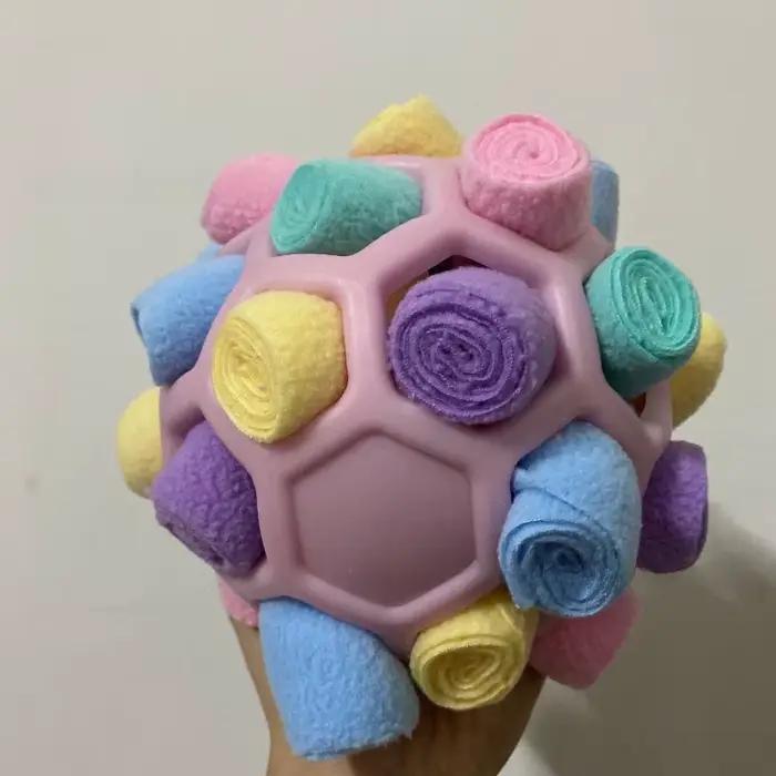 Jouet de Mangeoire Lente pour Chien Balle à Frotter Puzzle Interactif