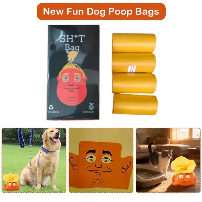 60 sachets pour excréments de chien - Design amusant et tendance