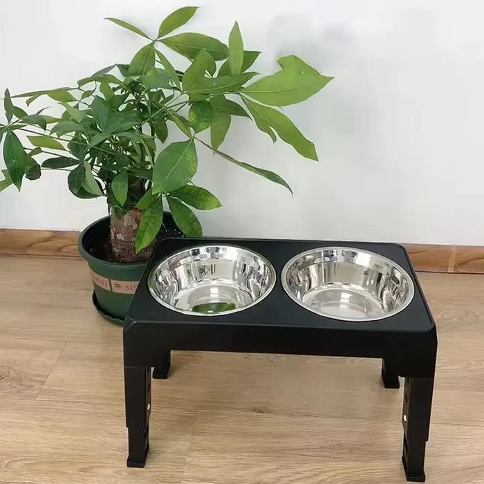 Bols surélevés pour chiens avec support réglable et double