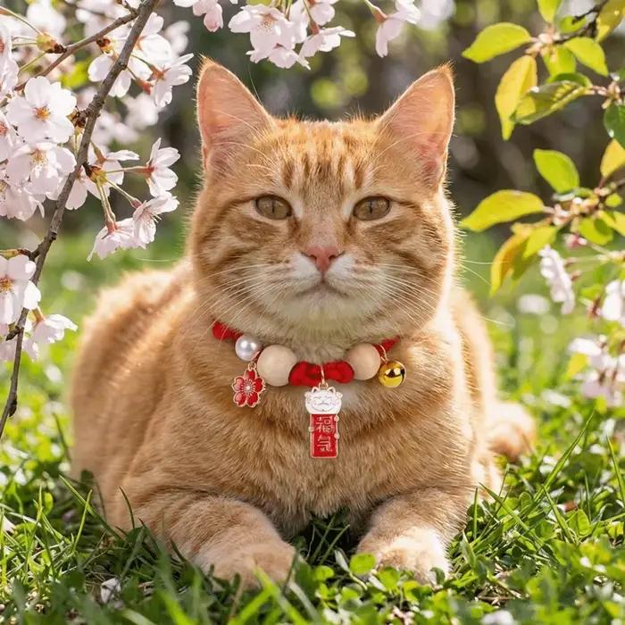 Collier anti-puces réglable pour chat