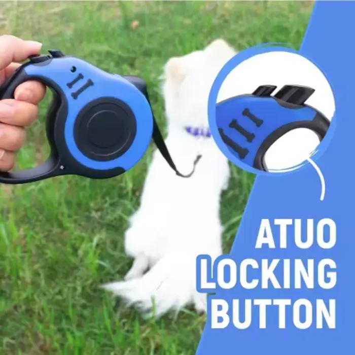 Laisse de chien rétractable automatique 3m/5m en nylon pour petits chiens
