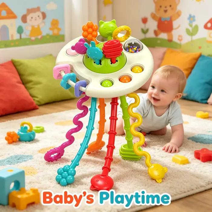 Jouets à tirer en silicone pour le développement des activités