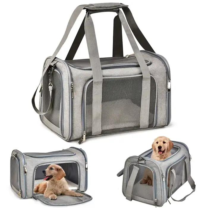 Sac de transport pour chien, sac à dos souple pour chat, sacs de voyage pour animaux de compagnie, approuvé par les compagnies aériennes, pour petits chiens et chats, pour les sorties