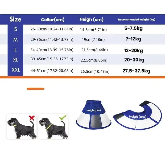 Collier élisabéthain respirant pour chien