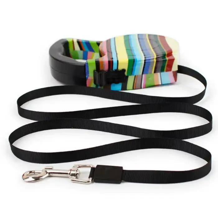 Laisse extensible rétractable colorée pour chien, idéal pour marcher et courir, mains-libres, chiot, 5m