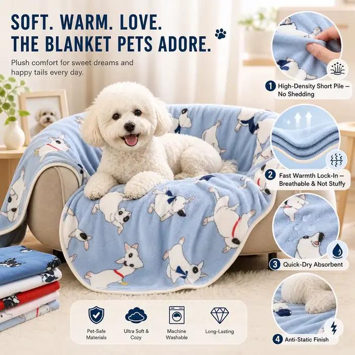 Couverture douillette et chaude pour chien
