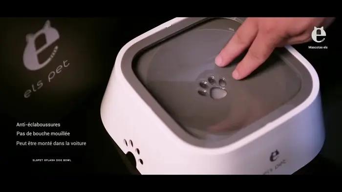 Bol d'eau pour chien, sans déversement, bol d'eau pour animaux de compagnie, sans goutte à goutte, distributeur d'eau lente avec disque flottant, arc Anti-choc, nœud à lécher