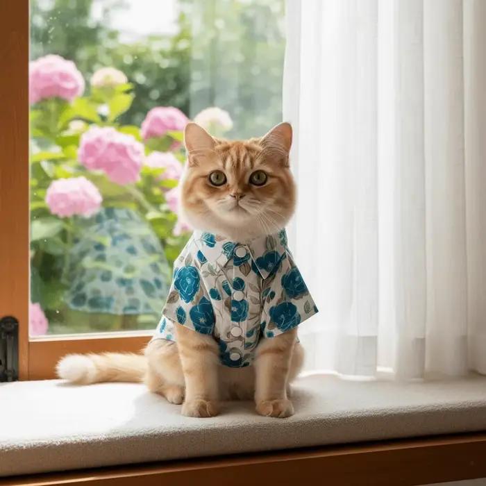 T-shirt pour chien à motif floral mignon