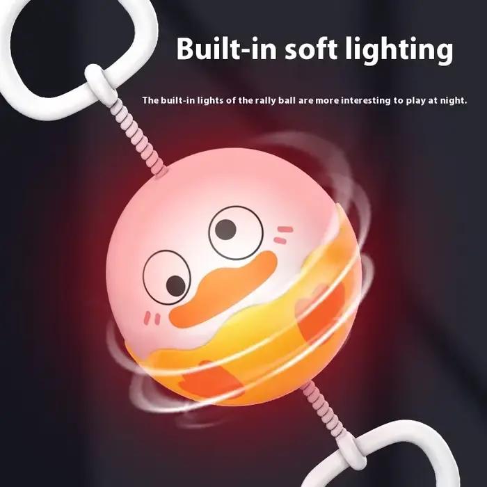 Jouet Balle Volante Rotative Lumineuse LED avec Câble Rotatif, Jouet Anti-Stress et de Loisirs, Cadeau Récompense 51mm