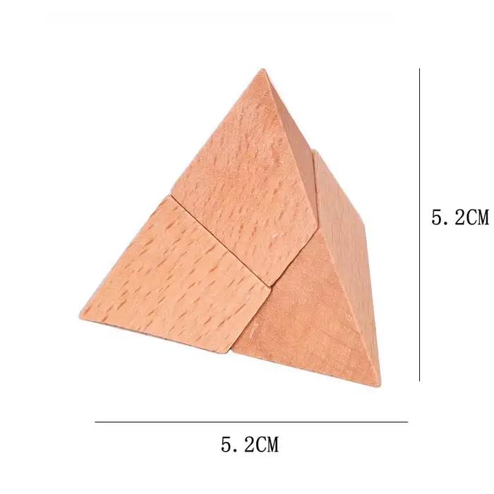Pyramide Puzzle IQ en bois Kong Ming serrure Luban jouets Teaser casse cerveau Tete Rompecabezas 3D Juguetes Y aficiones