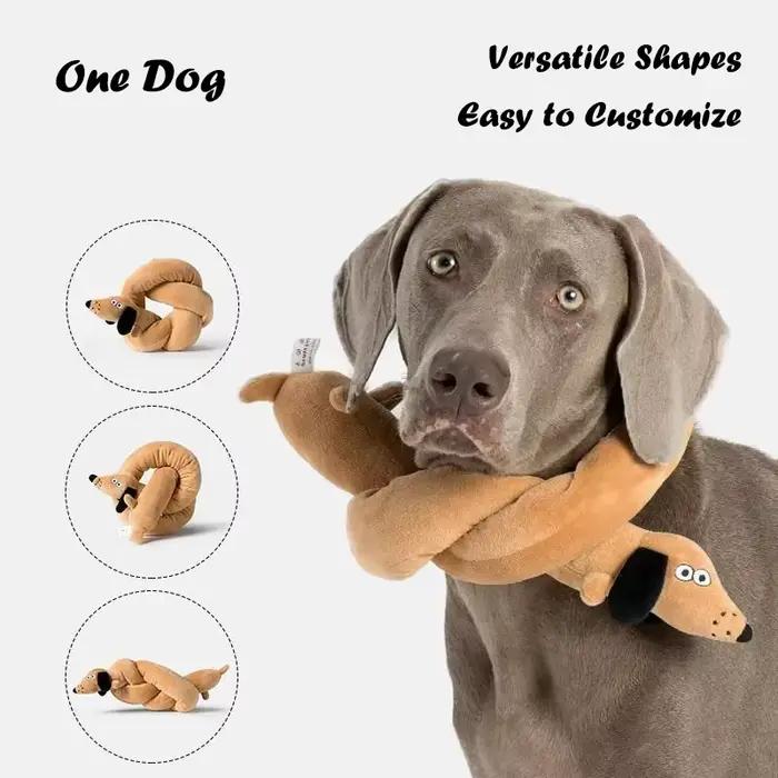 Jouet en peluche teckel Long grinçant