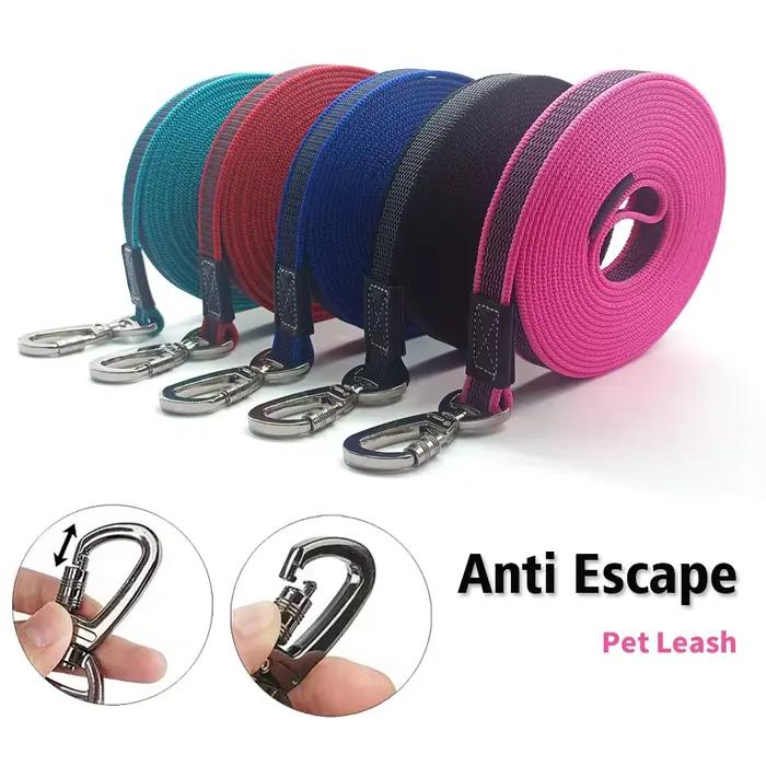 Laisse longue pour gros chien 10M 5M 3M 2M corde de Traction d'entraînement Anti-évasion Non Silp 3 2 mètres laisses en Nylon durables pour animaux de compagnie de taille moyenne et grande