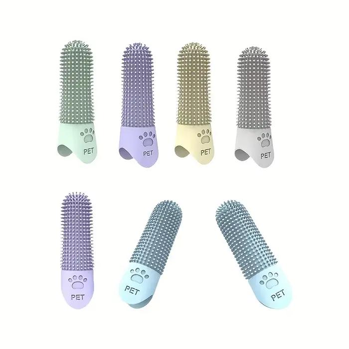 Brosse à dents pour chien en silicone souple 360 °