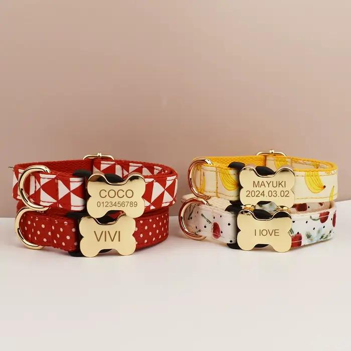 Collier de chien gravé personnalisé de qualité supérieure pour chiens de petite