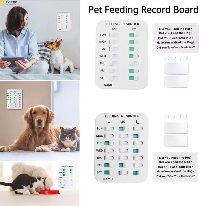 Tableau d'enregistrement d'alimentation pour animaux de compagnie