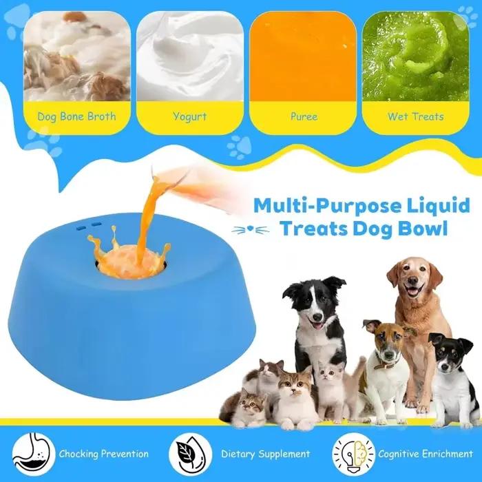 Bols à lécher pour chien anti-glissement en forme de boule