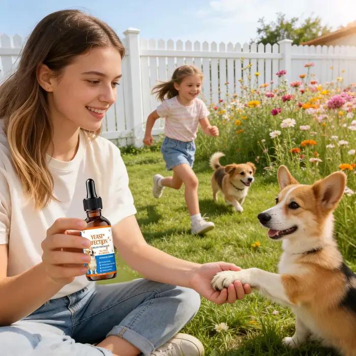 Gouttes naturelles anti-démangeaisons pour chiens 60 ml – Soin apaisant pour peaux irritées et sèches – Soins