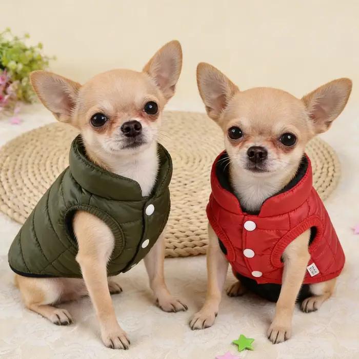 Manteau d'hiver chaud pour animaux de compagnie, vêtements pour petits chiens, grand manteau de Noël, vêtements pour chihuahua