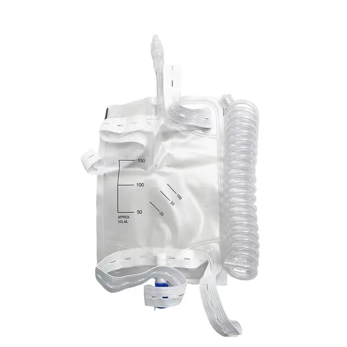 Sac de collecte d'urine pour animaux domestiques (chats, chiens) 150ml 300ml, avec cathéter Luer, drainage jetable, tube d'extension et sangle de suspension