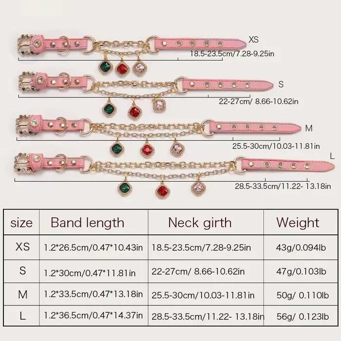 Collier réglable avec pendentif en diamant pour animaux de compagnie