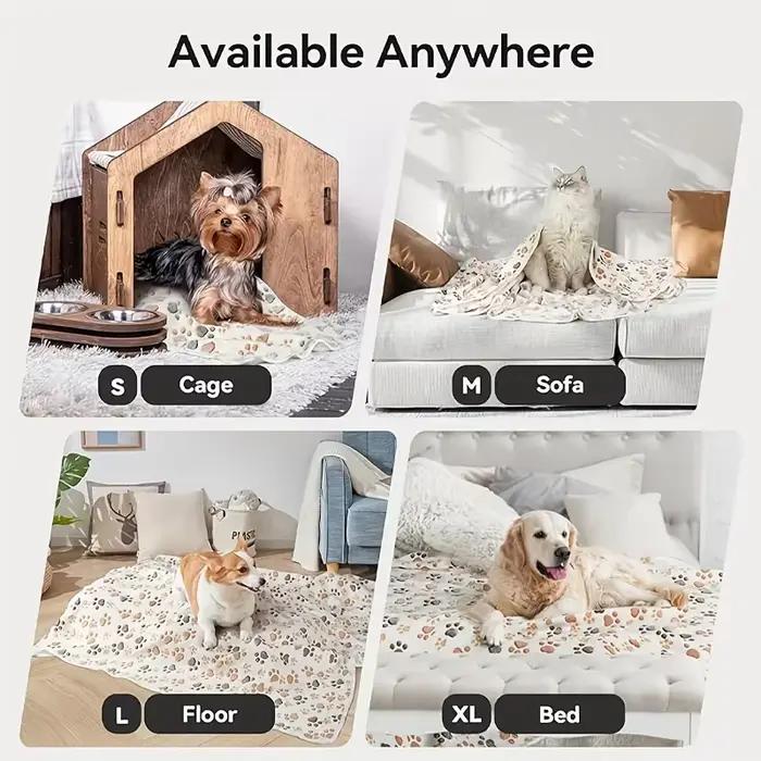 Couverture pour animaux de compagnie en flanelle