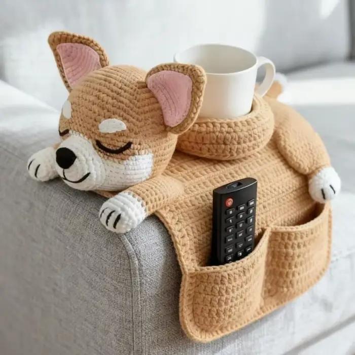 Sac de rangement pour canapé en crochet pour chien