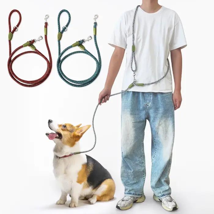 Laisses réfléchissantes en Nylon S/M/L, chaîne de Traction pour chiens de compagnie, pour courir, mains libres, chaîne pour petits et grands chiens, marche