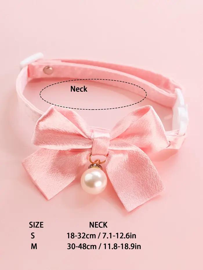 Collier en dentelle rose nickel é pour animal de compagnie