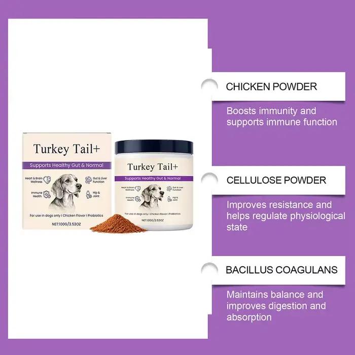 Poudre Probiotique pour Chiens Saveur Bacon Délicieuse Soutien Digestif Longue Durée de Conservation Supplément de Santé Premium pour Animaux de Compagnie
