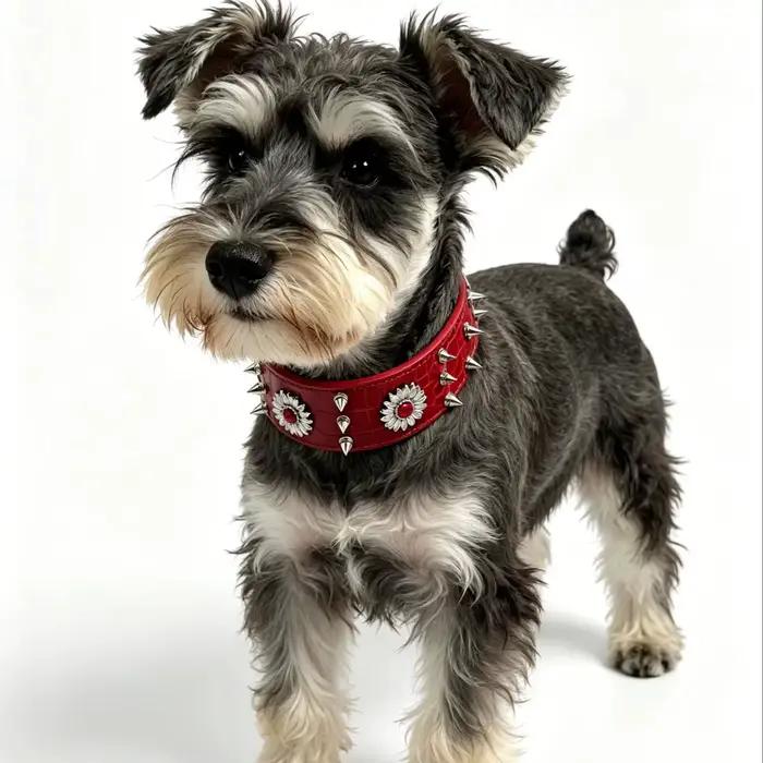 1 collier pour chien avec rivets