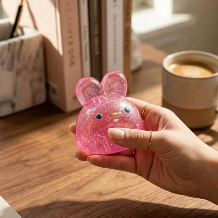 Jouet anti-stress réaliste en forme de lapin