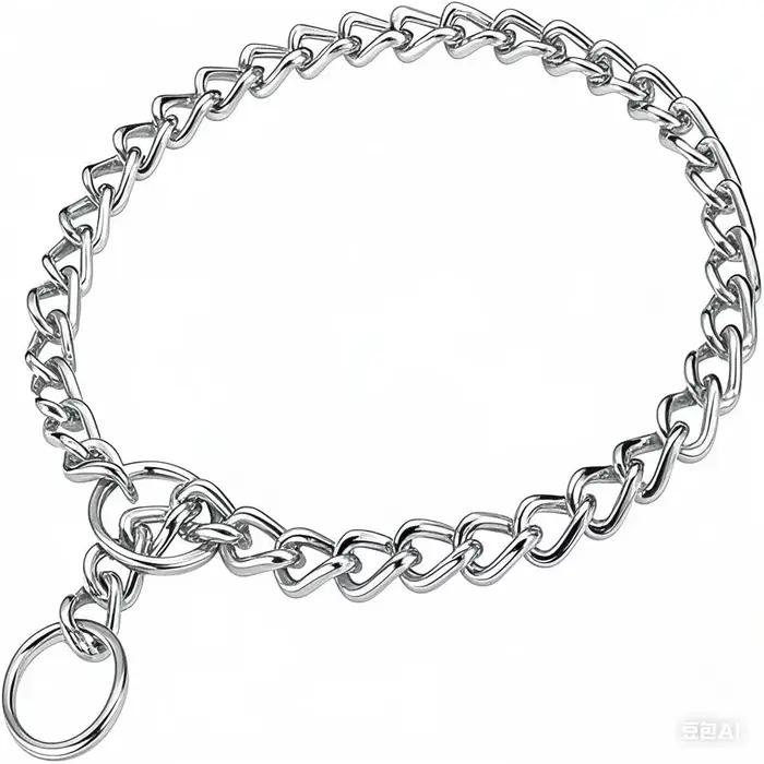 Collier de chien élégant en chaîne à maillons dorés et argentés