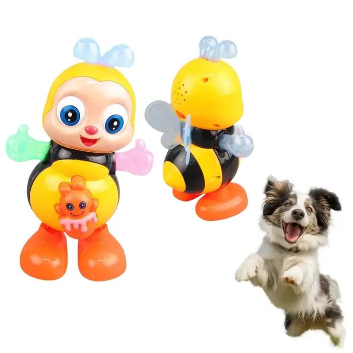 Jouets pour chiens danse abeille jouet jouets électriques Musical électronique dessin animé abeille jouets éducatifs interactif chant jouets pour animaux de compagnie fournitures