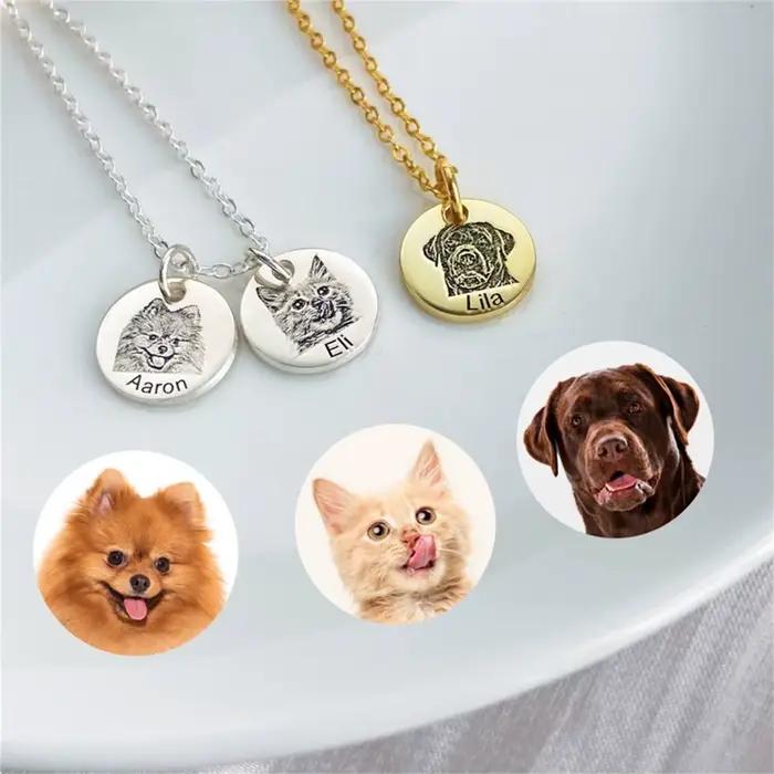 Cadeaux personnalisés pour maman chien maman collier de portrait de chien personnalisé collier de portrait d'animal de compagnie cadeau commémoratif chien cadeau personnalisé