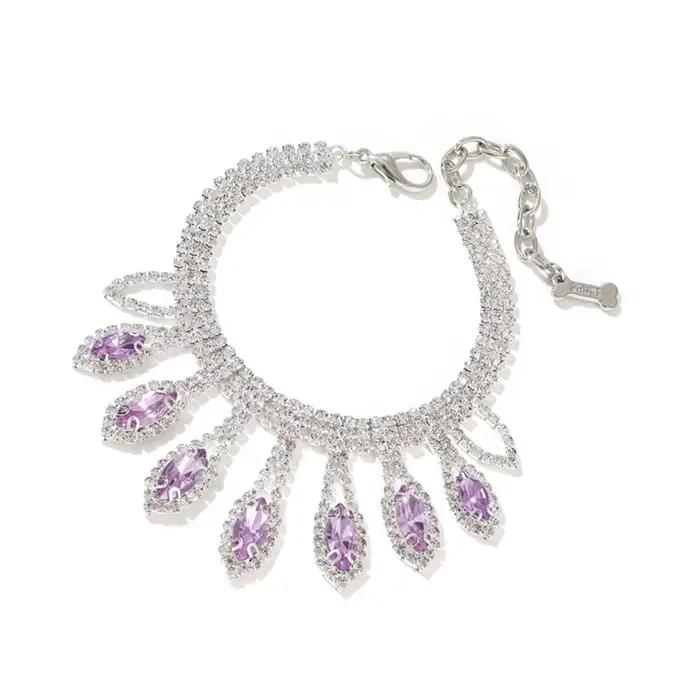 Collier de chien en diamant réglable